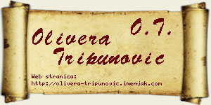 Olivera Tripunović vizit kartica